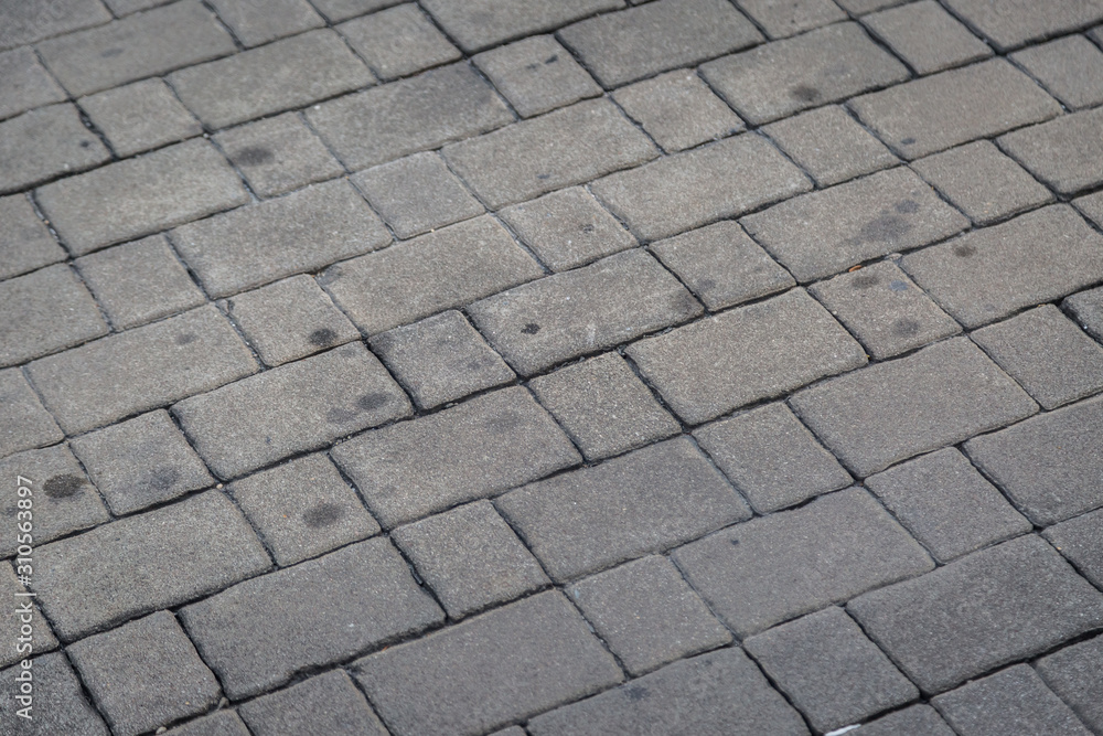 Roads, paved walkways, stone blocks