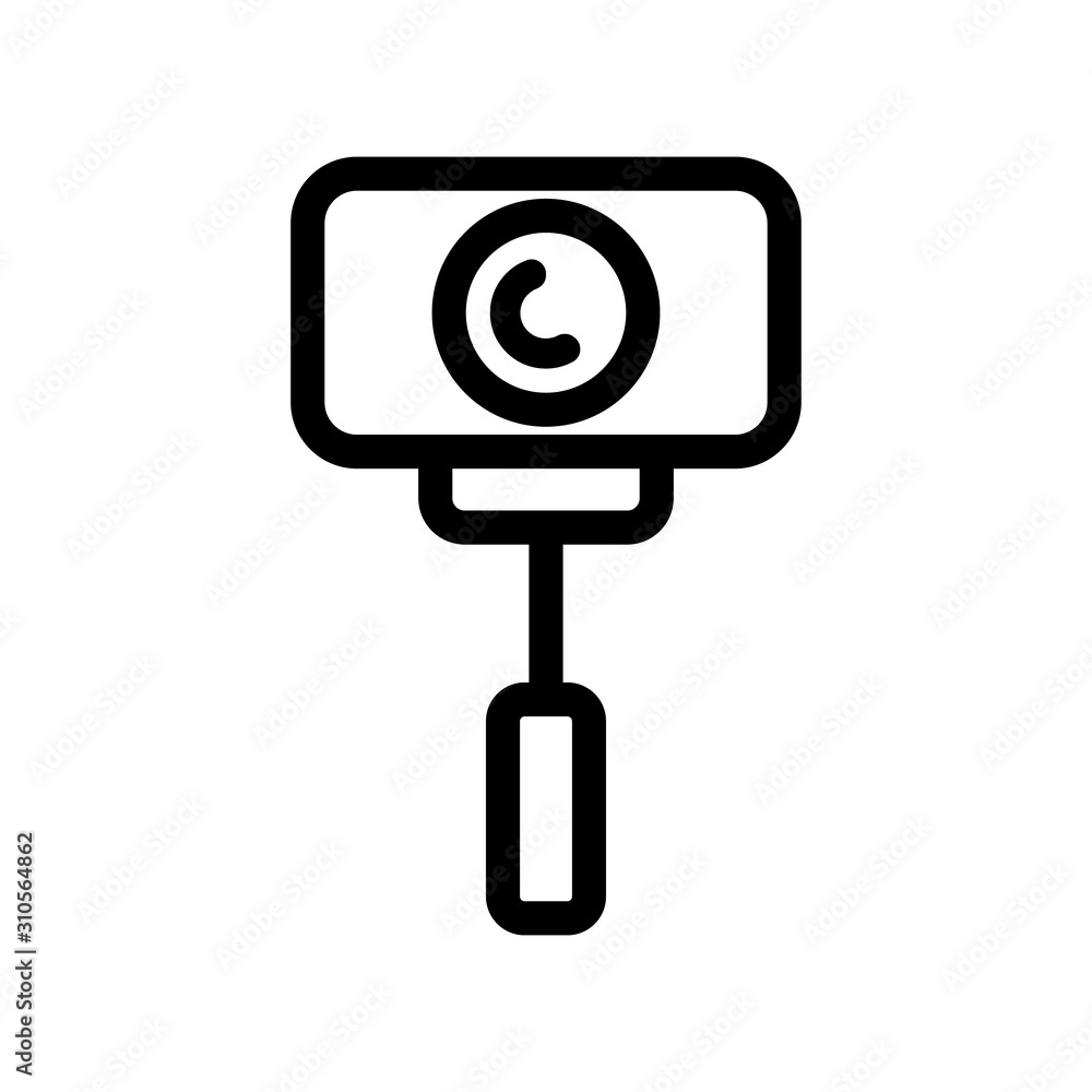 Action camera icon vector. A thin line sign. Isolated contour symbol illustration Action camera icon vector. A thin line sign. Isolated contour symbol illustration