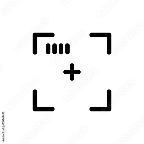 Action camera icon vector. A thin line sign. Isolated contour symbol illustration