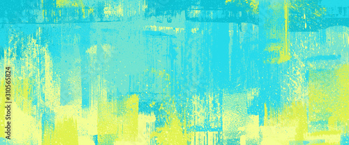 Fototapeta Naklejka Na Ścianę i Meble -  brush stroke texture, turquoise color
