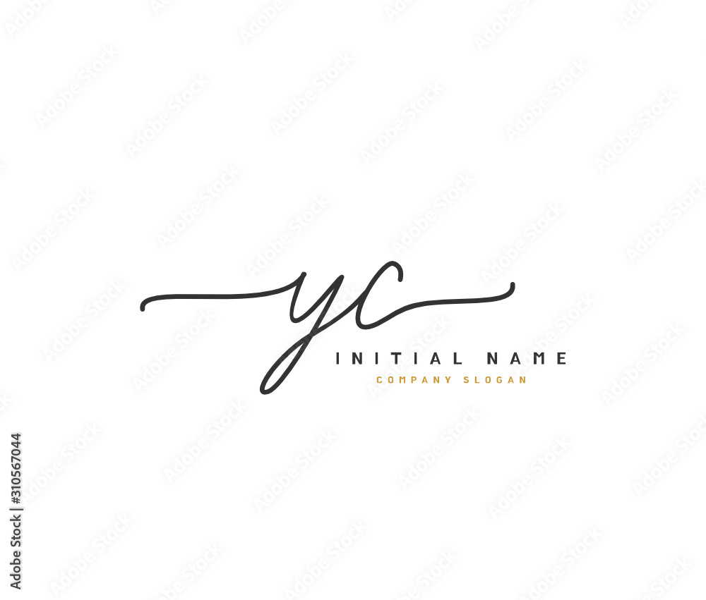 Y C YC Beauty vector initial logo, handwriting logo of initial signature, wedding, fashion, jewerly, boutique, floral and botanical with creative template for any company or business. Y C YC Beauty vector initial logo, handwriting logo of initial signature, wedding, fashion, jewerly, boutique, floral and botanical with creative template for any company or business.