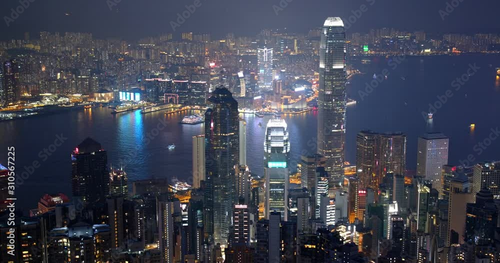 Hong Kong city at night