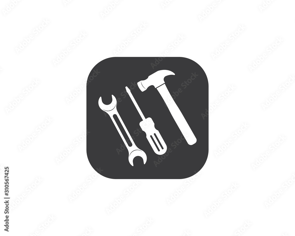 wrench vector illustration and icon of automotive repair