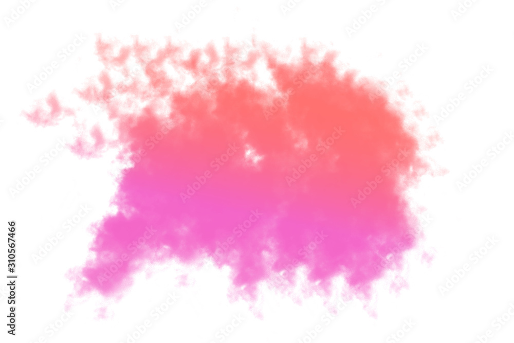 Abstract pink and red watercolor on white background