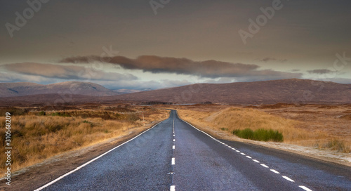 rannoch moor road to glencoe  highlands  scotland  uk.