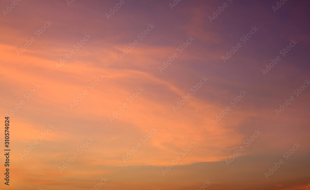 Abstract orange sunset sky background.