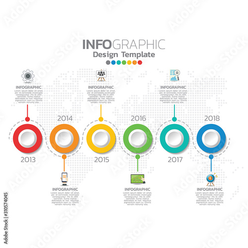 Abstract colorful business infographic