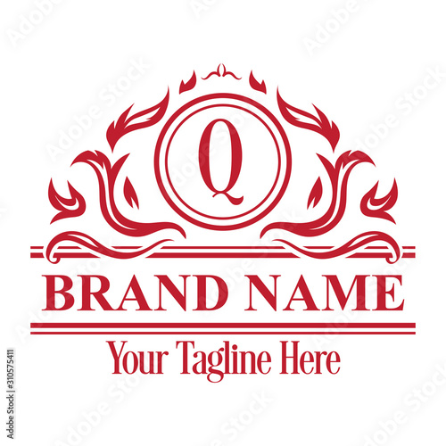 Alphabet Luxurious logo, Vintage ornamental luxury logo design template: 100% vector best for t shirt, pillow,mug, sticker and other Printing media