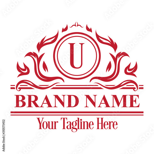 Alphabet Luxurious logo, Vintage ornamental luxury logo design template: 100% vector best for t shirt, pillow,mug, sticker and other Printing media