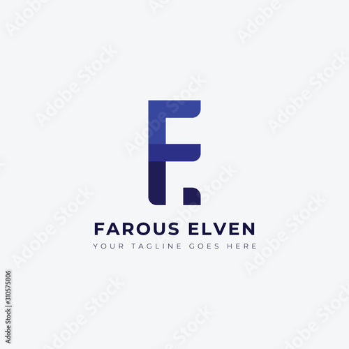 Logo Letter FE Monogram Design, App Icon Initial FE.