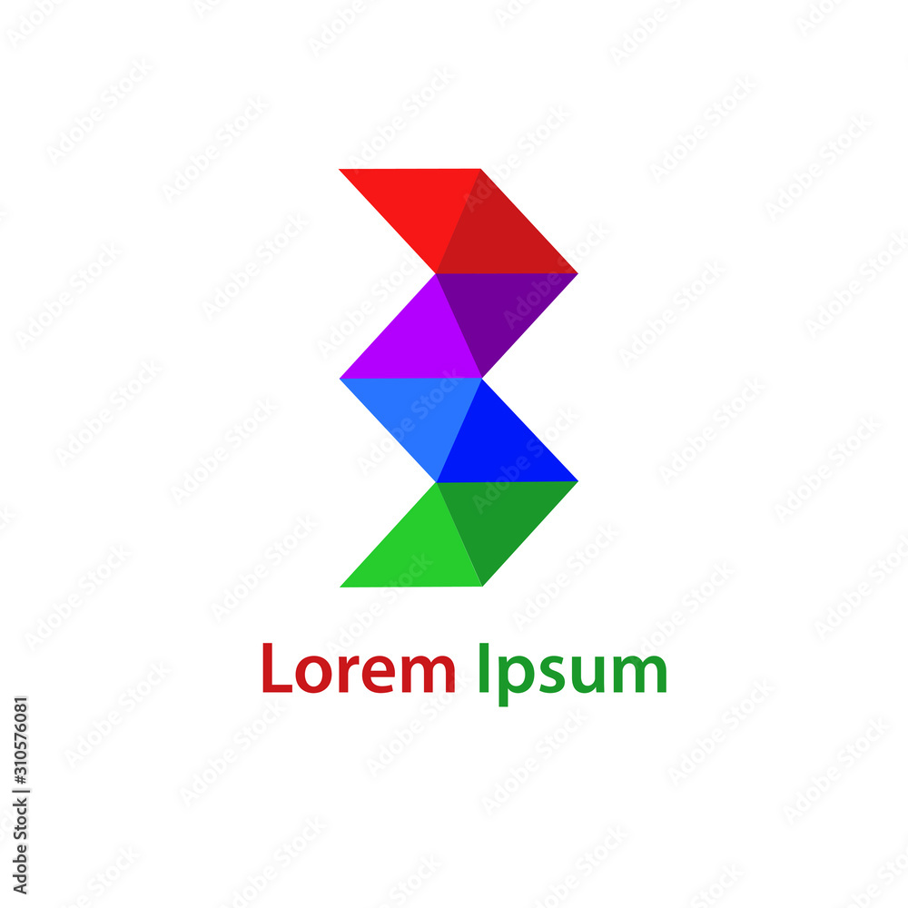 Modern Vector Logo Number 3. 3 Number Design Vector Modern Vector Logo Number 3. 3 Number Design Vector