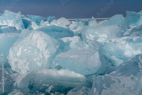 winter landscape with Baikal ice