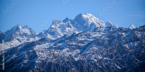 Mount Swargarohini as seen during a trek in Garhwal Himalayas. It symbolizes path to heaven .