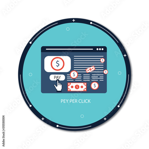 Pay per click advertising concept