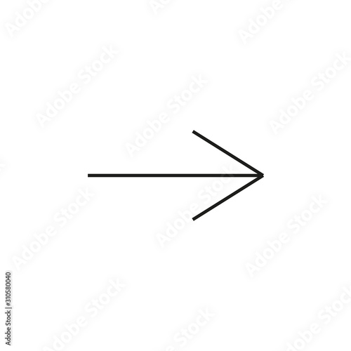 Line Arrow icon. Vector illustration, flat design