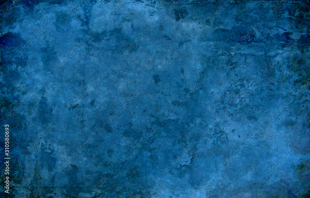 Beautiful Abstract Grunge Old background. Navy Blue Dark Wall texture.