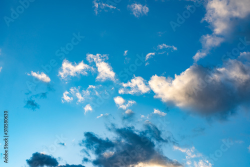 Blue sky with white clouds © sai stock