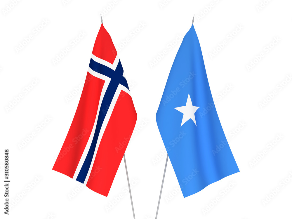 Norway and Somalia flags