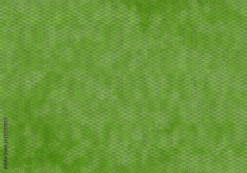 背景 青海波 市松模様 波 海 市松 伝統 和風 和柄 図案 壁紙 テクスチャー 緑 屏風 Stock イラスト Adobe Stock