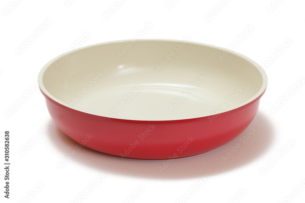 Ceramic cooking kitchen pan isolated on white Ceramic cooking kitchen pan isolated on white