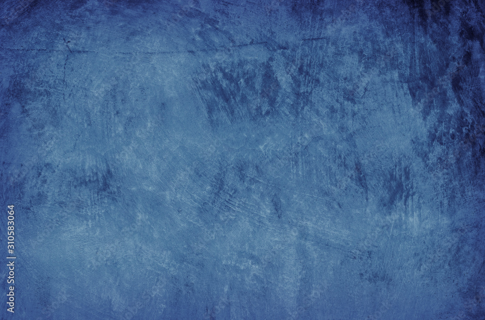Beautiful Abstract Grunge Decorative Navy Blue Dark Stucco Wall Background.