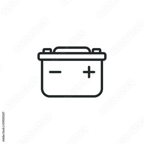 car battery icon template color editable. Accumulator battery energy power symbol vector sign isolated on white background illustration for graphic and web design.