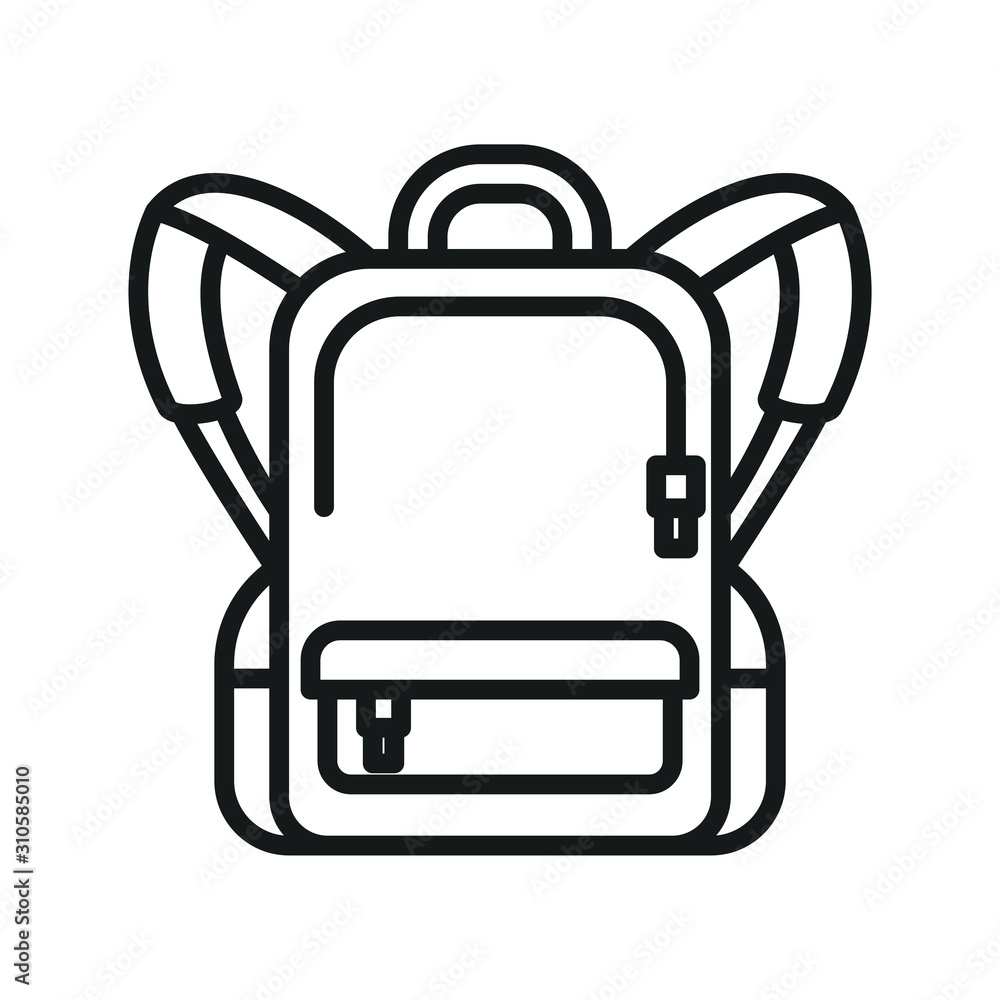 Backpack icon template color editable. school bag symbol vector sign isolated on white background illustration for graphic and web design. Backpack icon template color editable. school bag symbol vector sign isolated on white background illustration for graphic and web design.