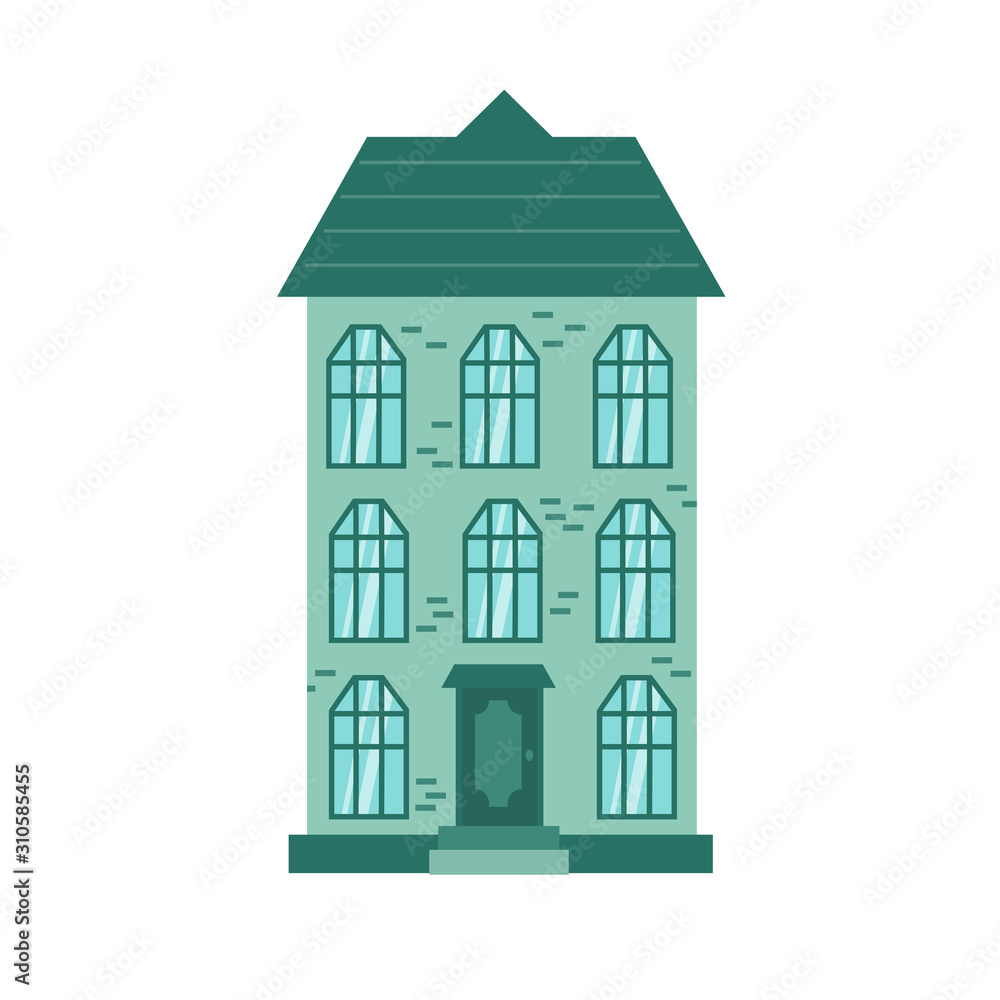 City town house vector facade face street view city modern world house building cartoon architecture illustration City town house vector facade face street view city modern world house building cartoon architecture illustration