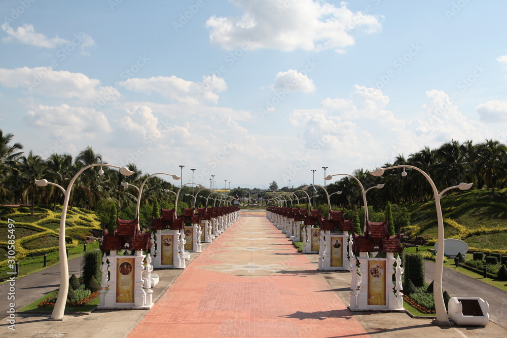 Road in Thailand flora expo
