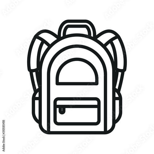 Backpack icon template color editable. school bag symbol vector sign isolated on white background illustration for graphic and web design.