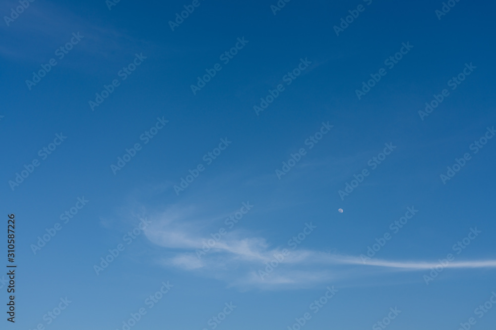 Moon in daylight On the bright sky Moon in daylight On the bright sky