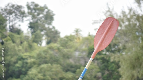 Image of part of a kayak's paddle