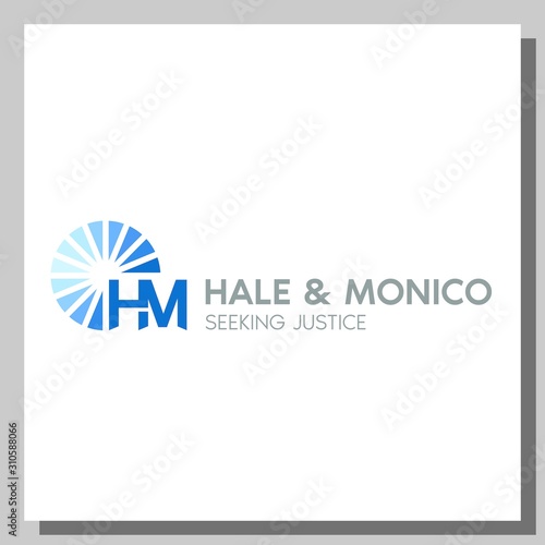 hele & monico logo, can be used for website and company logos
