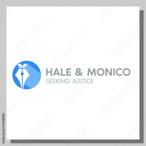 hele & monico logo, can be used for website and company logos