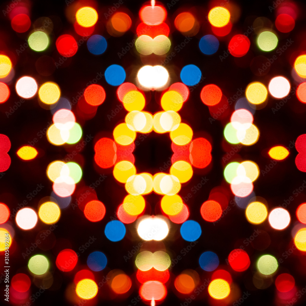 Obraz premium abstract square seamless colorful bokeh pattern background