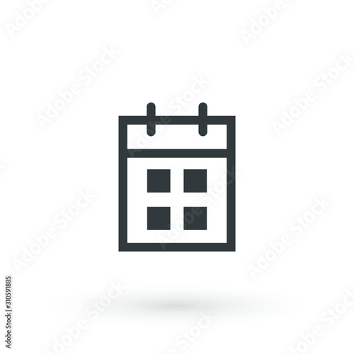 calendar icon vector logo template design element