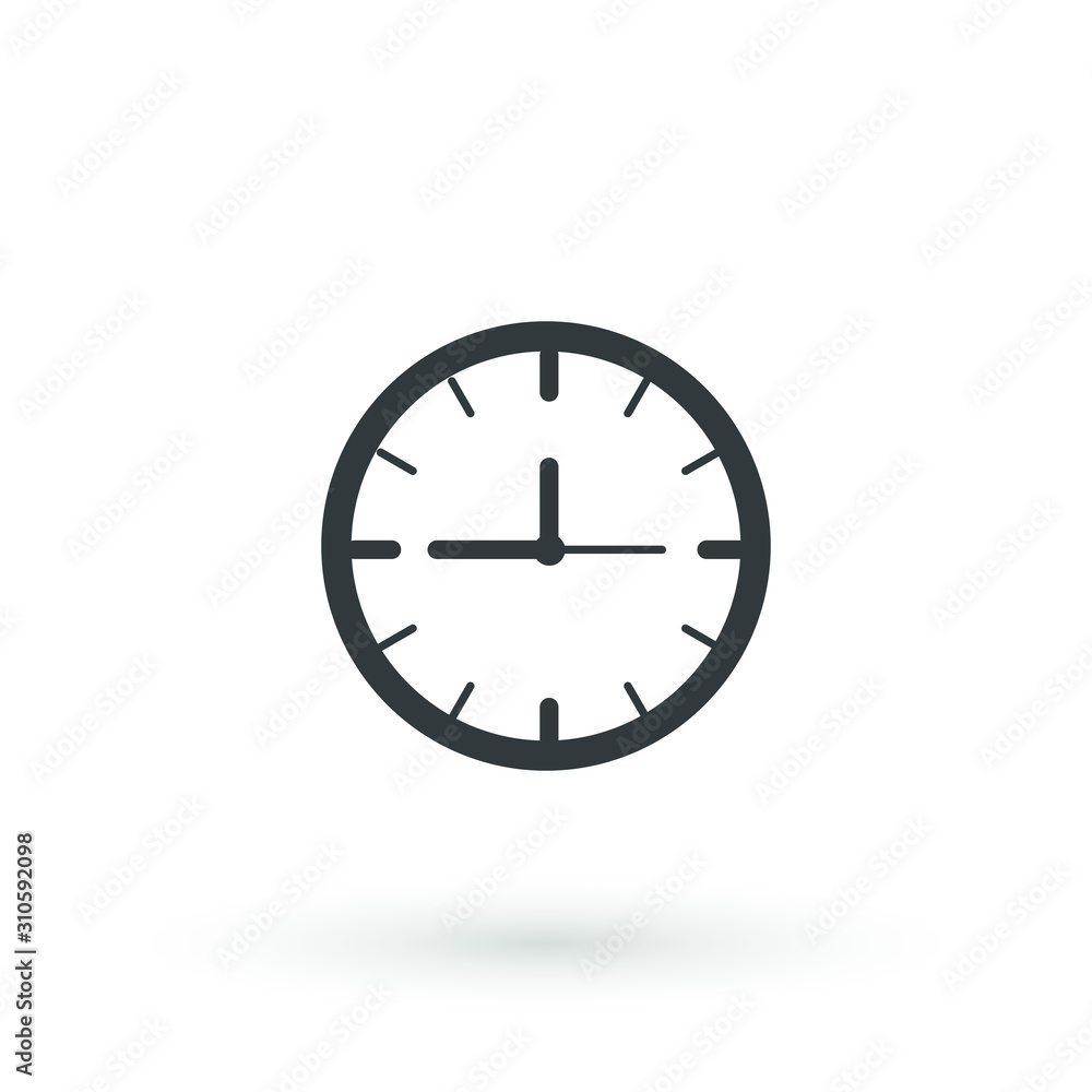Clock icon in trendy flat style isolated on background. Clock icon page symbol for your web site design Time symbol. Clock icon in trendy flat style isolated on background. Clock icon page symbol for your web site design Time symbol.