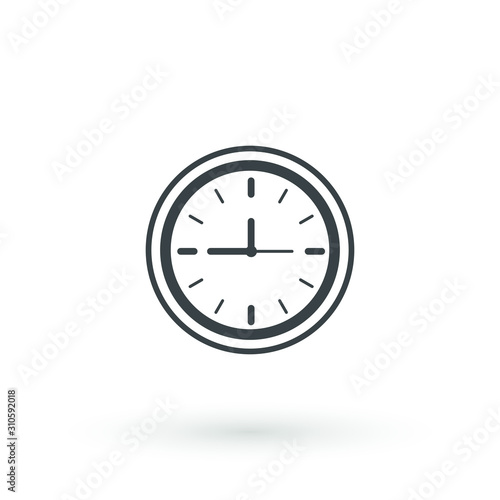 Free Download Clock icon in trendy flat style isolated on background. Clock icon page symbol for your web site design Time symbol. - GFXLoad