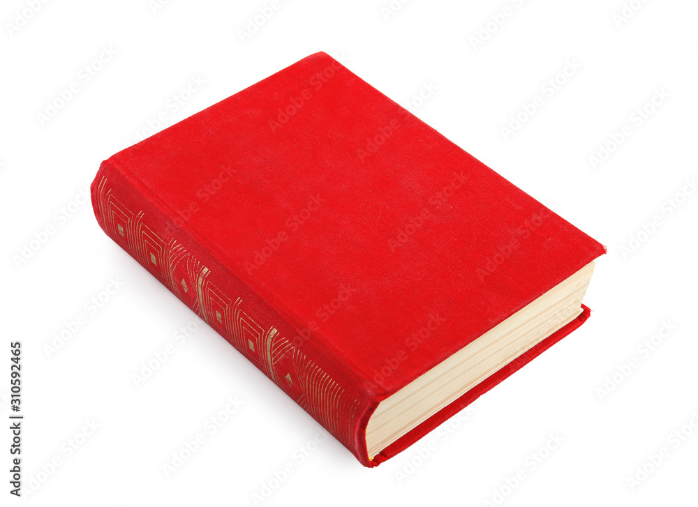 Book with hard cover isolated on white Book with hard cover isolated on white