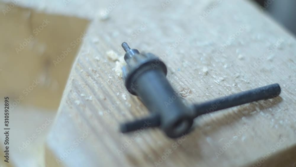 A woodworkers drill chuck tool A woodworkers drill chuck tool