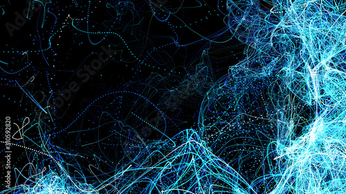 Abstract futuristic particl...