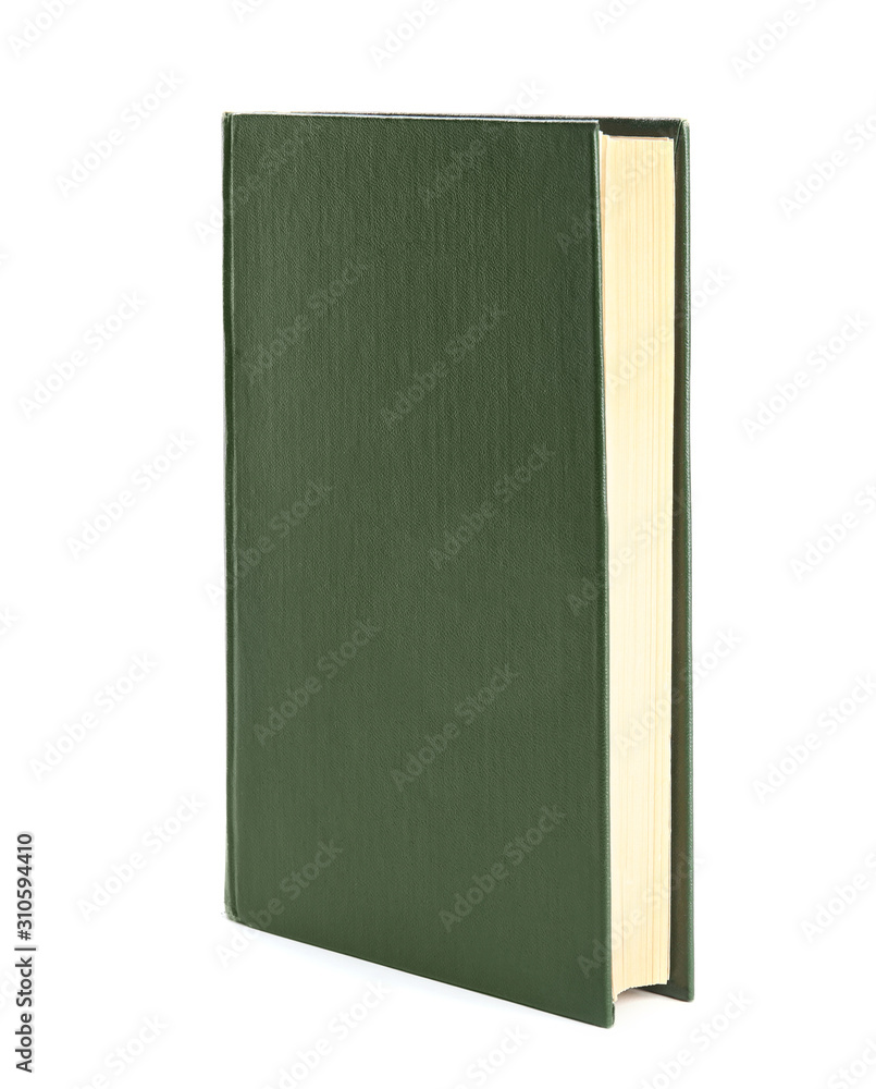 Closed color hardcover book isolated on white Closed color hardcover book isolated on white