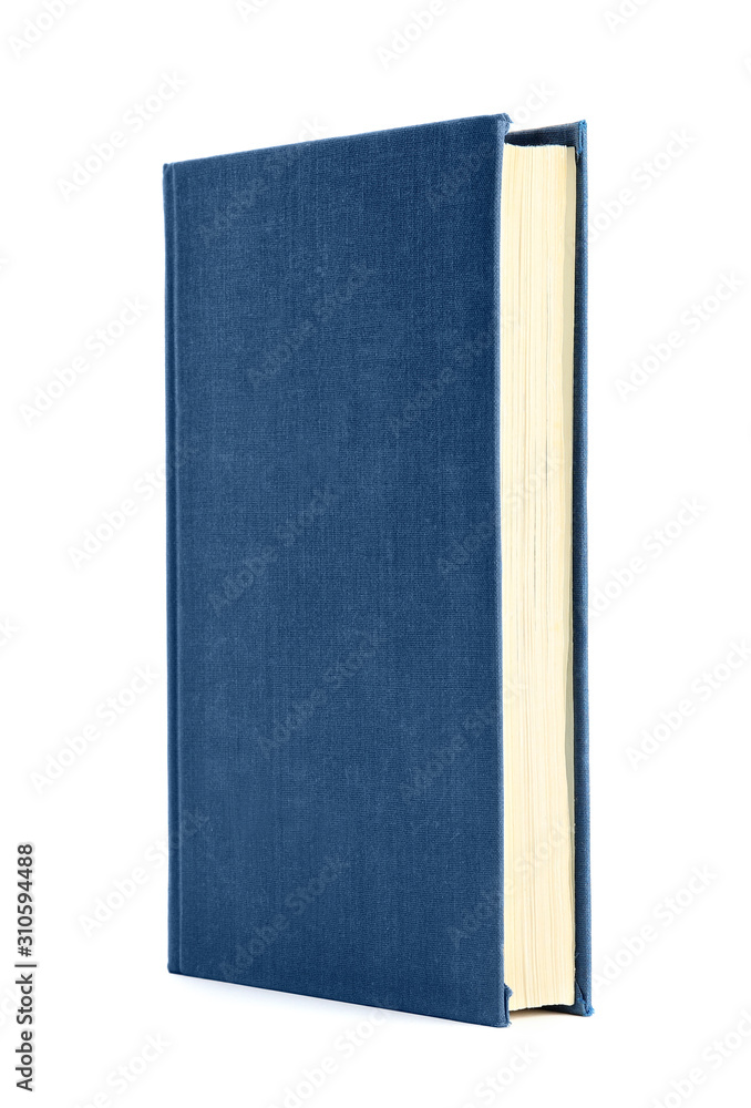 Closed color hardcover book isolated on white Closed color hardcover book isolated on white