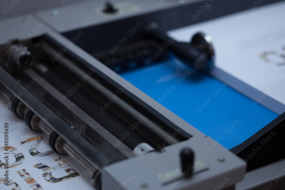 Fototapeta premium Production and gluing of books.
