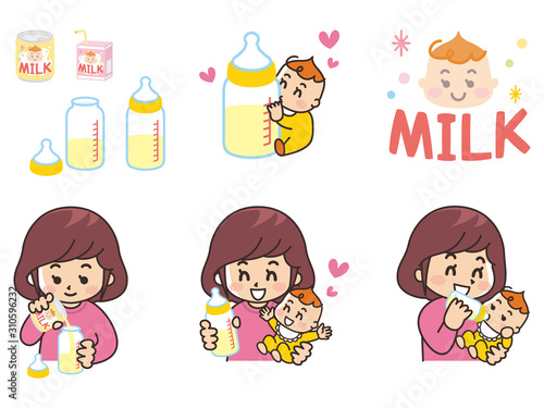 液体ミルクを飲む赤ちゃん