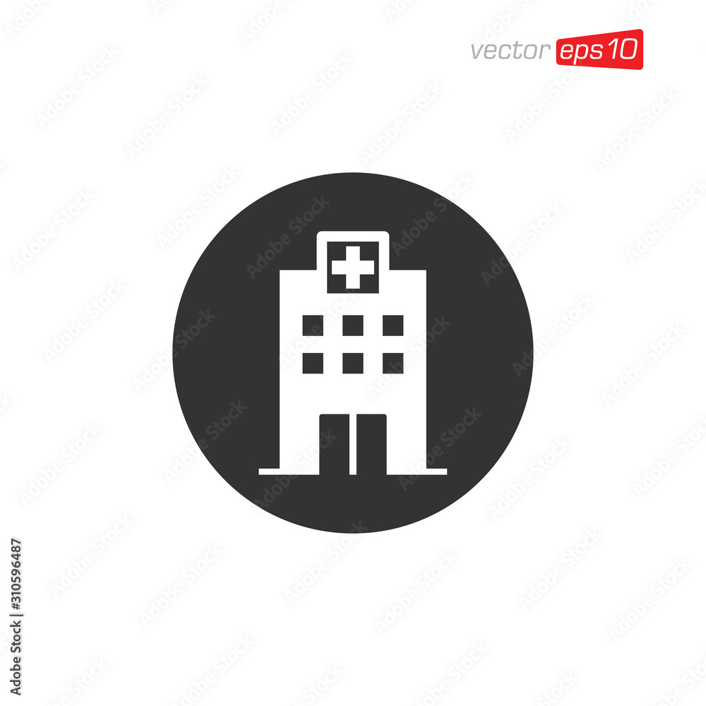 Hospital Icon Design Vector Template Hospital Icon Design Vector Template