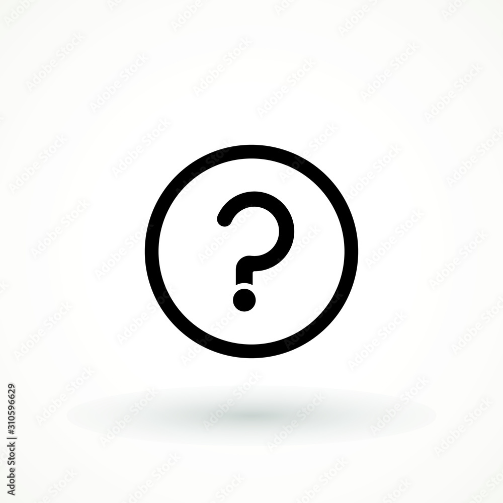 Question Icon Vector flat design style. Question mark sign icon, vector illustration Question Icon Vector flat design style. Question mark sign icon, vector illustration