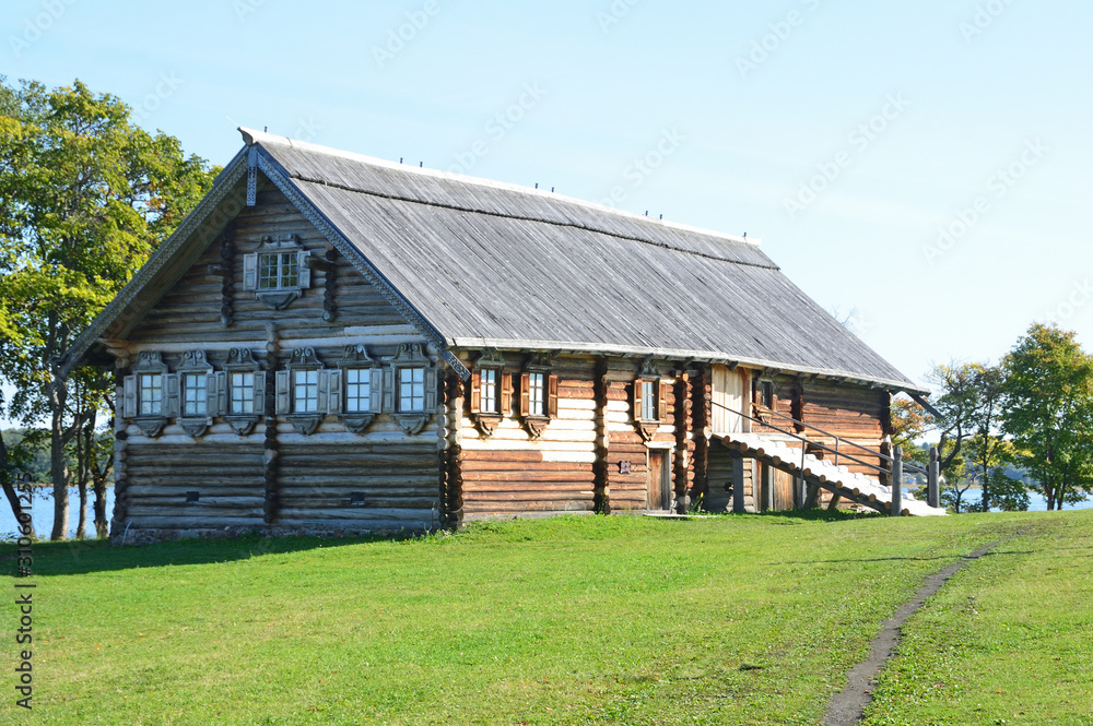 Kizhi, Karelia, house from Logmoruchey village 1908-1910 years built Kizhi, Karelia, house from Logmoruchey village 1908-1910 years built