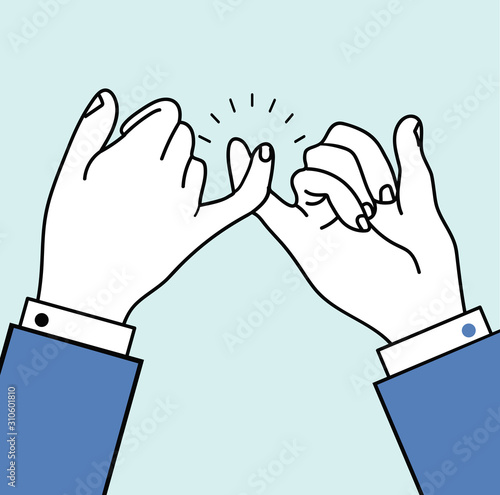 business promise hands gesturing vector