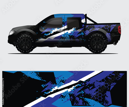 truck decal graphic wrap vector, abstract background